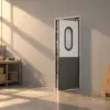 Жесткая маятниковая распашная дверь одностворчатая из сэндвич панелей 210*90